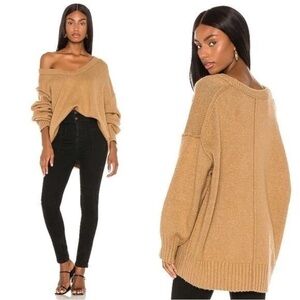 Free People Brookside Tunic Scoop Neck Sweater Small